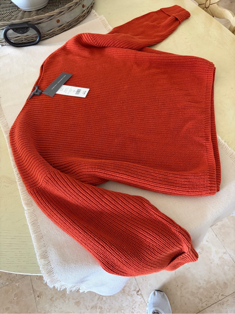 French Connection Millie Boat Neck Ribbed Sweater Womens Size Small